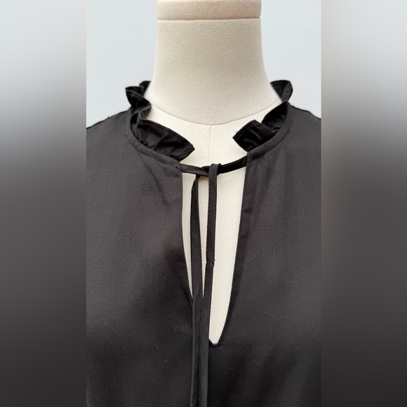 Nanette Lepore Black Ruffle Midi Dress - Picture 8 of 13